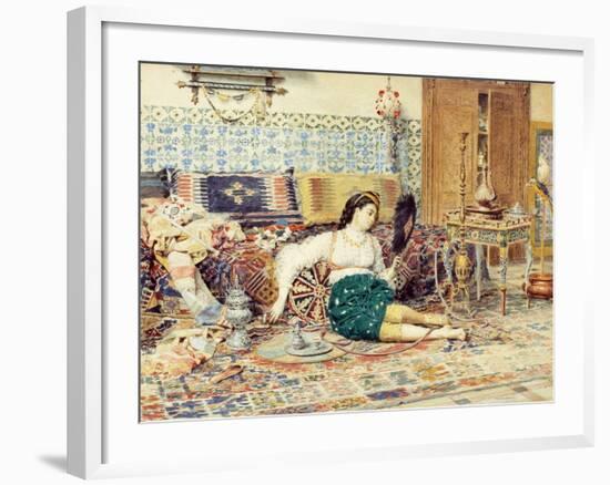 La Belle Orientale Par Firmin-Girard (Firmin Girard), Francois Marie (1838-1921), - Watercolour on-Marie Francois Firmin-Girard-Framed Giclee Print