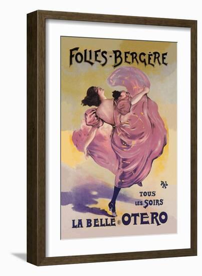 La Belle Otero: Folies-Bergere-null-Framed Art Print