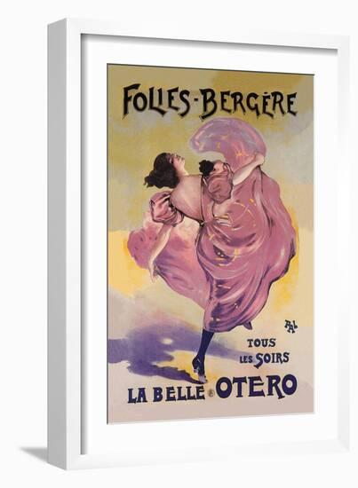 La Belle Otero: Folies-Bergere-null-Framed Art Print