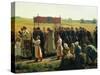 La Bénediction Des Blés En Artois En 1857 (Blessing the Wheat in Artois, France, in 1857) (Detail)-Jules Breton-Stretched Canvas