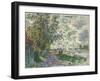 La Berge Du Petit-Gennevilliers, 1875-Claude Monet-Framed Giclee Print