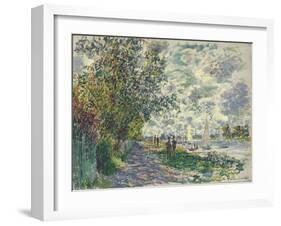 La Berge Du Petit-Gennevilliers, 1875-Claude Monet-Framed Giclee Print