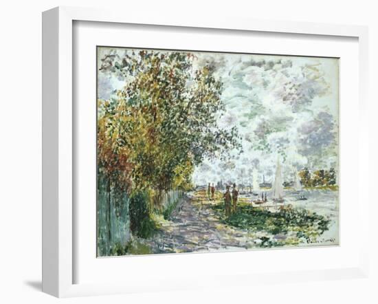 La Berge Du Petit-Gennevilliers, Circa 1875-Eug?ne Boudin-Framed Giclee Print