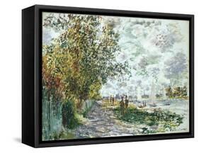 La Berge Du Petit-Gennevilliers, Circa 1875-Eug?ne Boudin-Framed Stretched Canvas