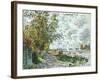 La Berge Du Petit-Gennevilliers, Circa 1875-Eug?ne Boudin-Framed Giclee Print