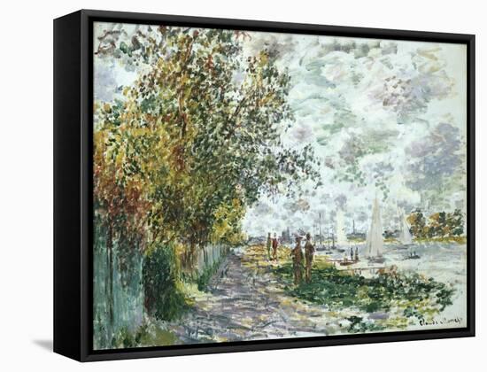 La Berge Du Petit-Gennevilliers, Circa 1875-Eug?ne Boudin-Framed Stretched Canvas