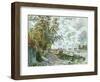 La Berge Du Petit-Gennevilliers, Circa 1875-Eug?ne Boudin-Framed Giclee Print