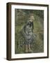 La bergère, dit aussi Jeune fille à la baguette ; paysanne assise-Camille Pissarro-Framed Giclee Print