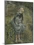 La bergère, dit aussi Jeune fille à la baguette ; paysanne assise-Camille Pissarro-Mounted Giclee Print