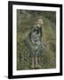 La bergère, dit aussi Jeune fille à la baguette ; paysanne assise-Camille Pissarro-Framed Giclee Print