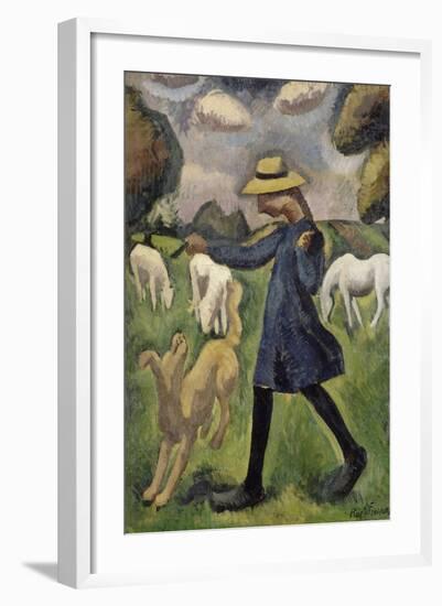 La bergère. Marie Ressort enfant-Roger de La Fresnaye-Framed Giclee Print