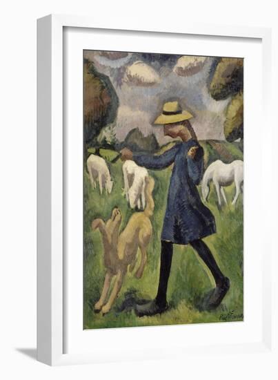 La bergère. Marie Ressort enfant-Roger de La Fresnaye-Framed Giclee Print