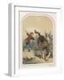 La Bete du Gevaudan Peasants Attack the Beast as It Stands Over Its Terrified Victim-Louis Lassalle-Framed Art Print