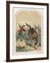 La Bete du Gevaudan Peasants Attack the Beast as It Stands Over Its Terrified Victim-Louis Lassalle-Framed Art Print