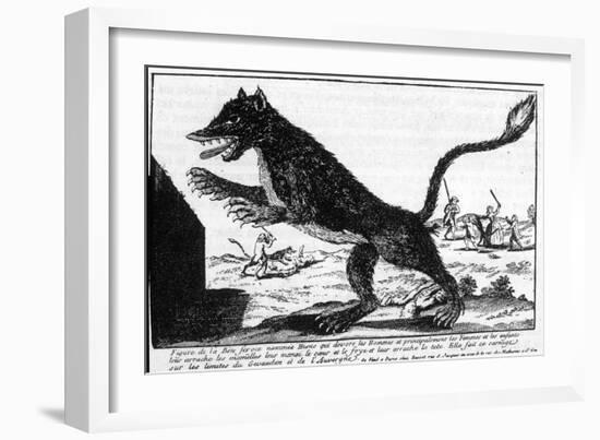 La Bete Du Gevaudan the Beast at Large-null-Framed Art Print