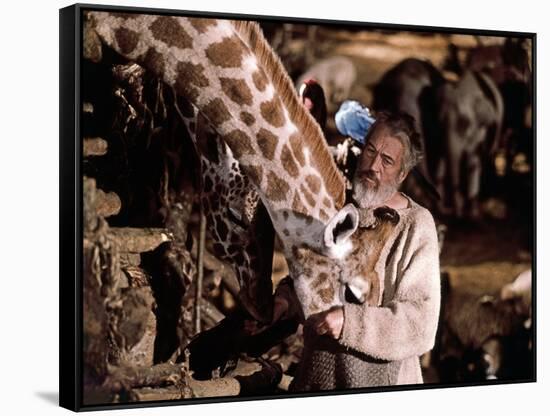 La Bible The Bible by JohnHuston with John Huston, 1966 (photo)-null-Framed Stretched Canvas