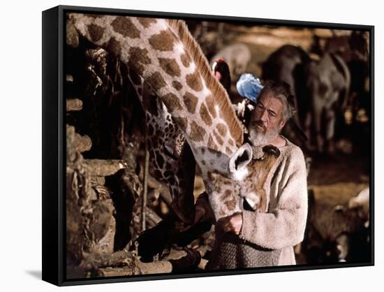 La Bible The Bible by JohnHuston with John Huston, 1966 (photo)-null-Framed Stretched Canvas