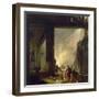 La blanchisserie-Hubert Robert-Framed Giclee Print