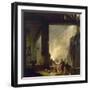 La blanchisserie-Hubert Robert-Framed Giclee Print