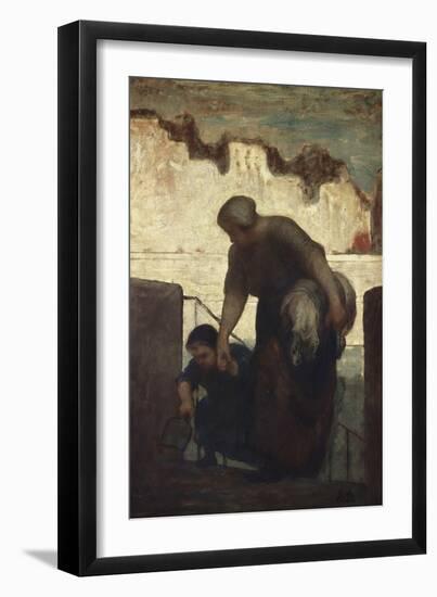 La Blanchisseuse-Honore Daumier-Framed Giclee Print