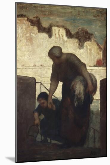 La Blanchisseuse-Honore Daumier-Mounted Giclee Print