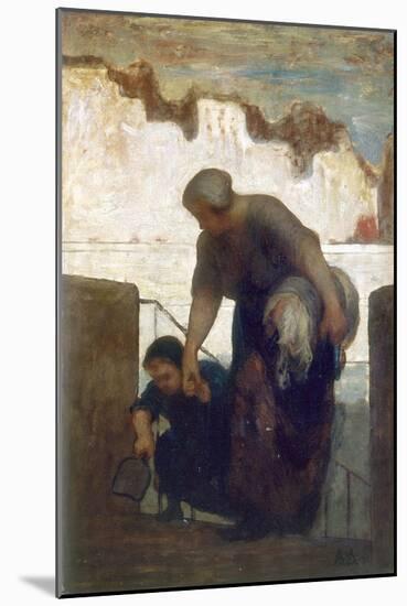 La Blanchisseuse-Honoré Daumier-Mounted Giclee Print