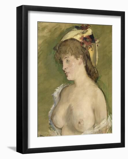 La blonde aux seins nus-Edouard Manet-Framed Giclee Print