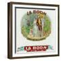 La Boda Brand Cigar Box Label-Lantern Press-Framed Art Print