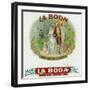 La Boda Brand Cigar Box Label-Lantern Press-Framed Art Print