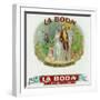 La Boda Brand Cigar Box Label-Lantern Press-Framed Art Print