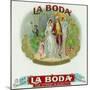 La Boda Brand Cigar Box Label-Lantern Press-Mounted Art Print