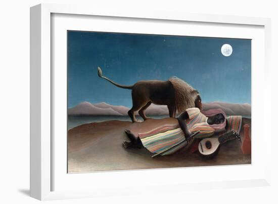 La Bohémienne Endormie(The Sleeping Gypsy) by Henri Rousseau-Henri Rousseau-Framed Giclee Print