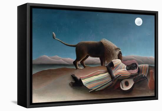 La Bohémienne Endormie(The Sleeping Gypsy) by Henri Rousseau-Henri Rousseau-Framed Stretched Canvas