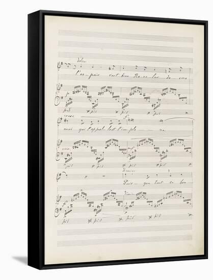 La bonne chanson. Voix, piano. Op. 61 : Mélodie "Puisque l'aube grandit"-Gabriel Fauré-Framed Stretched Canvas