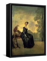 La Boudeuse, 1718-Jean Antoine Watteau-Framed Stretched Canvas