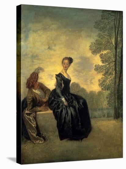 La Boudeuse, 1718-Jean Antoine Watteau-Stretched Canvas