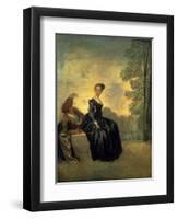 La Boudeuse, 1718-Jean Antoine Watteau-Framed Art Print