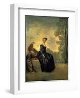 La Boudeuse, 1718-Jean Antoine Watteau-Framed Art Print