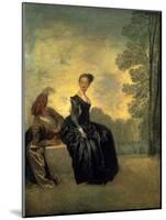 La Boudeuse, 1718-Jean Antoine Watteau-Mounted Premium Giclee Print