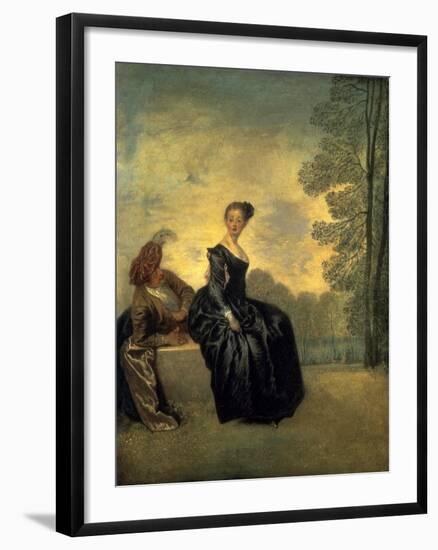 La Boudeuse, 1718-Jean Antoine Watteau-Framed Premium Giclee Print