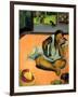 La Boudeuse (Te Faaturuma)-Paul Gauguin-Framed Art Print