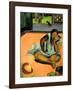 La Boudeuse (Te Faaturuma)-Paul Gauguin-Framed Art Print