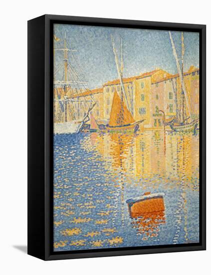 La boue rouge. The red buoy. St. Tropez 1895. Oil on canvas 81 x 65 cm R. F. 1957-12.-Paul Signac-Framed Stretched Canvas