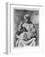 La Bouillie, 1861-Jean Francois Millet-Framed Giclee Print