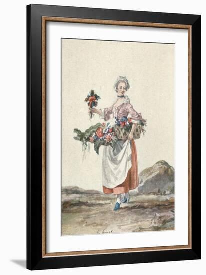 La Bouquetiere Garcon Cafetier, c18th century, (1903)-Jean-Pierre Houel-Framed Giclee Print