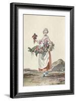 La Bouquetiere Garcon Cafetier, c18th century, (1903)-Jean-Pierre Houel-Framed Giclee Print