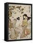 La bourrasque d'automne-Torii Kiyonaga-Framed Stretched Canvas