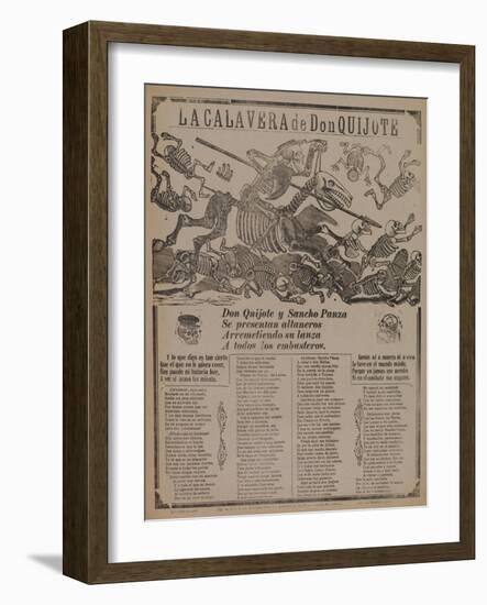 La Calavera De Don Quijote-Antonio Vanegas Arroyo-Framed Art Print