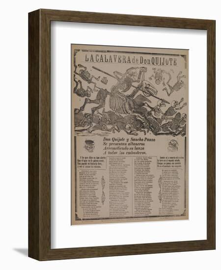 La Calavera De Don Quijote-Antonio Vanegas Arroyo-Framed Art Print