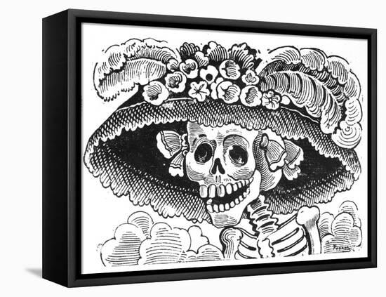 La Calavera de La Catrina, 1913-Jose Guadalupe Posada-Framed Stretched Canvas